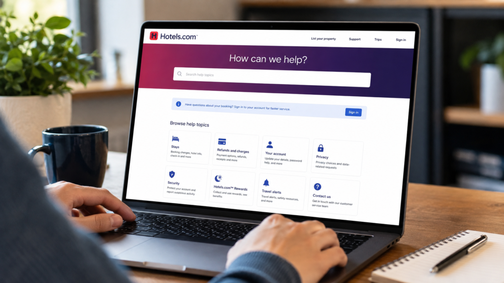 Hotels.com Help Center as an Alternative